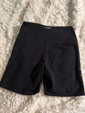 PINK Victoria's Secret Black High-Waist Bike Shorts